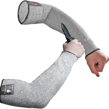 1Pc Level 5 HPPE Cut Resistant Anti-Puncture Work Protection Arm Sleeve Cover Anti-cut Level 5 Safety Work Gloves Cut Gloves 1