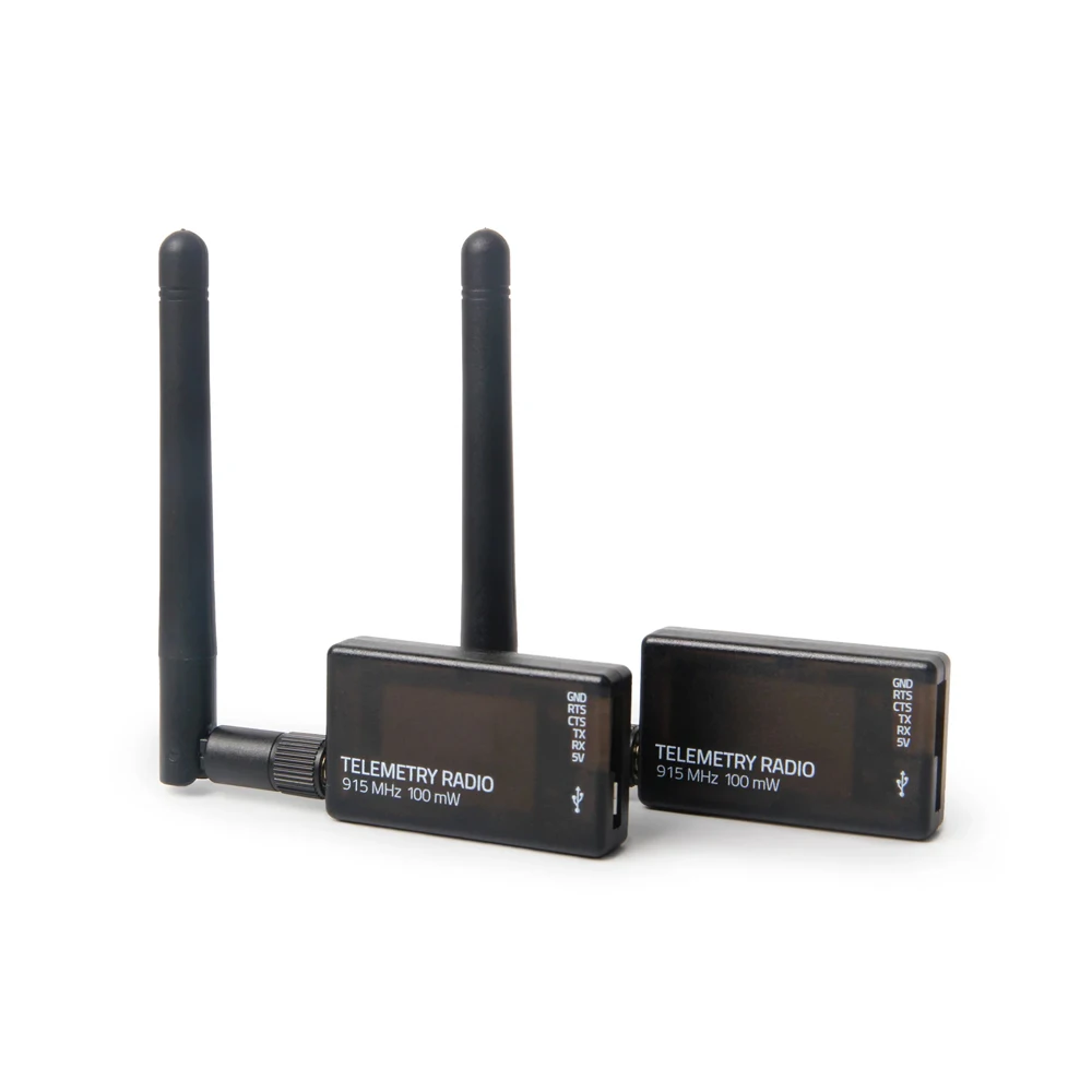 Holybro SiK Télémétrie Radio V3 100mW 433MHz/915MHz – Connexion Fiable pour votre Drone, module connecté à un Pixhawk avec câbles USB et télémetrie