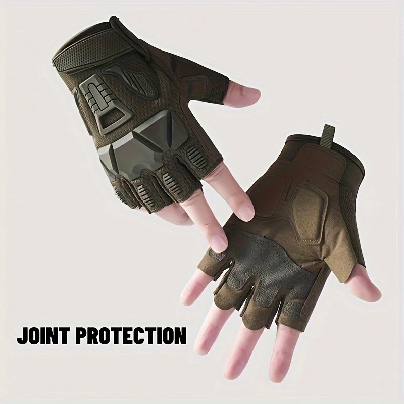 Hunting Tactical Gloves Half Finger Breathable Non-slip Sports Cycling Hiking fishing Outdoor Equipment For Men