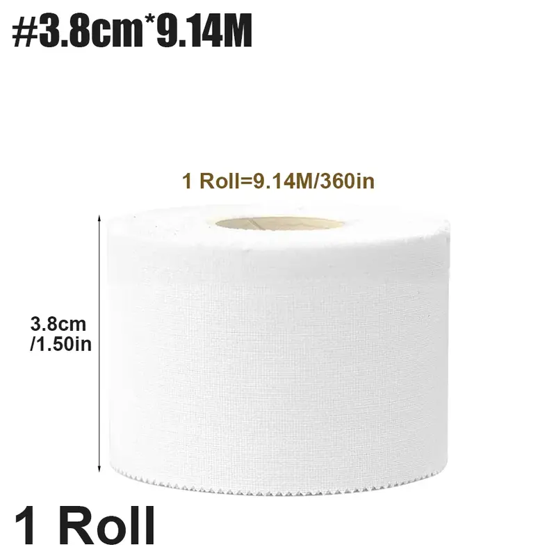 2.5/3.8/5cm 9.1Meters Sport Athletic Waterproof Cotton White Boxing Adhesive Tape Strain Injury Support Sport Binding Bandage - Image 9