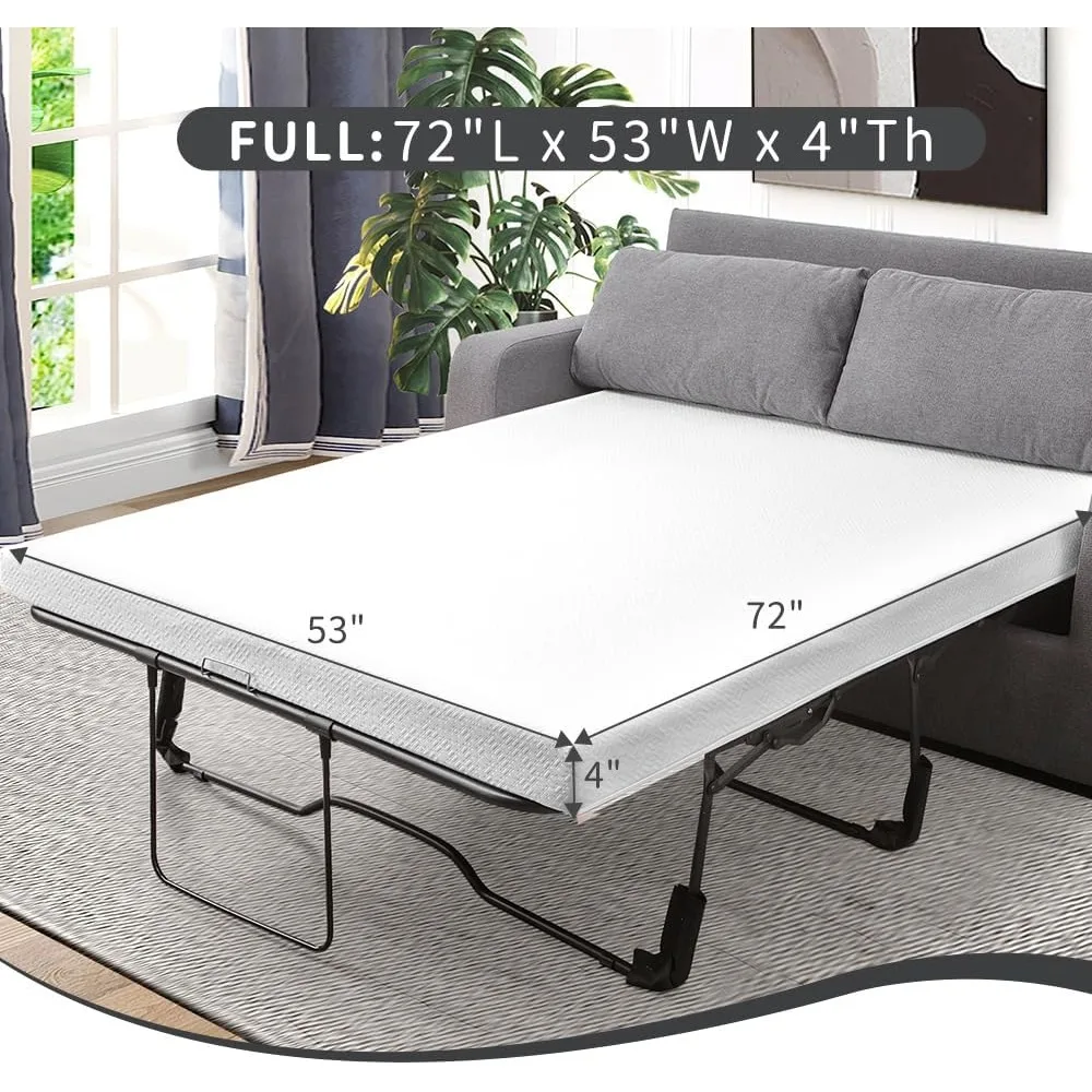4Inch Memory Foam Sofa Bed Replacement Mattress for Full Size Sleeper Sofa   Couch Beds   Made in USA 2