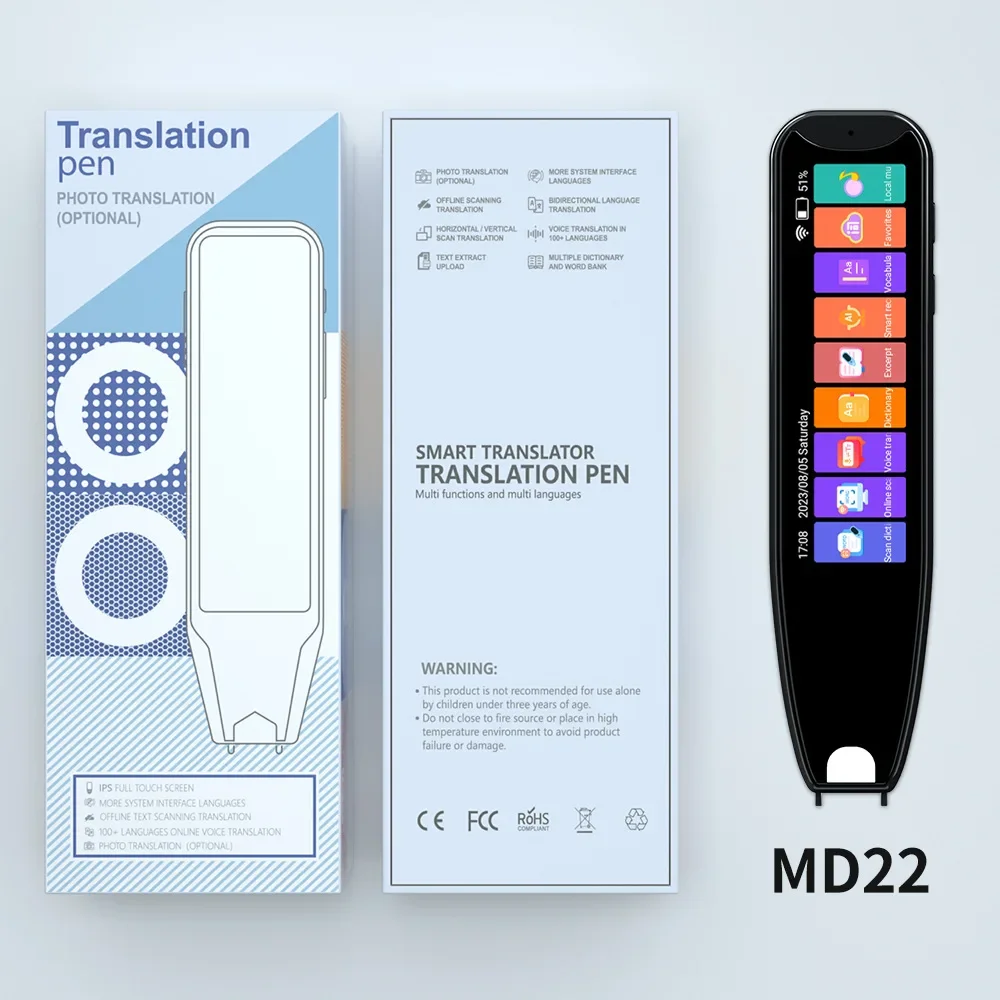 MD22 Voice Translator Offline Scan Translation Pen 134 Voice Translation 9 OfflineTranslation Business Scanning Reading Pen
