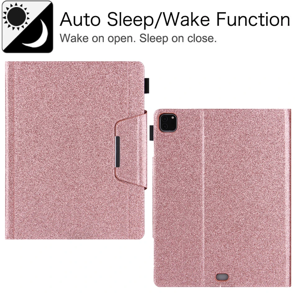 Elegant Leather Glitter Case with Card Slot Cover