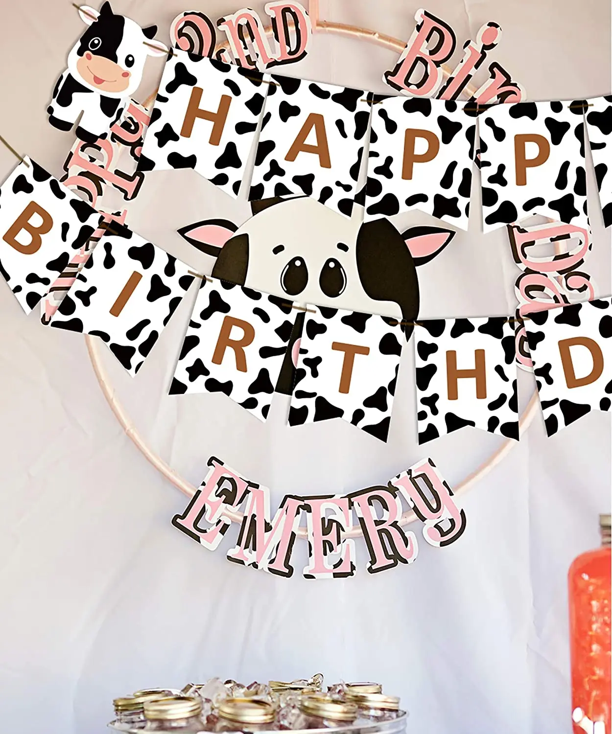 Banner di buon compleanno fattoria modificabile, banner di compleanno di animali del ranch, decorazioni per feste in fienile, animali da cortile floreali, download istantaneo, KP082 - Italia