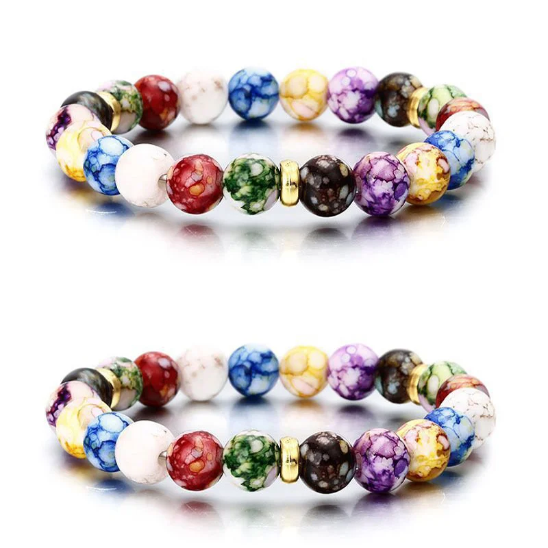 Fashion Seven Chakras Healing Yoga Life Energy Natural Stone Bracelet Couple Bracelet Jewelry Balance Bead Bracelets Health charm bracelet,magnetic bracelet,chakra beads bracelet