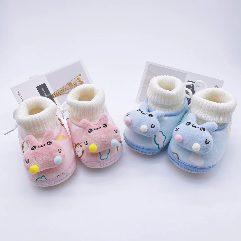 Newborn Baby Shoes Winter Warm Boy Girl Snow Boots Cute Soft Toddler First Walkers Anti-slip Booties Infant Crib