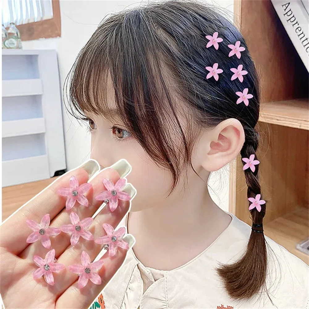 Hair clip New Kids Mini Hair Clips For Girls Hair Accessories Braided Hairpin Small Flower Sweet Women Fashion Decoration Barrettes
