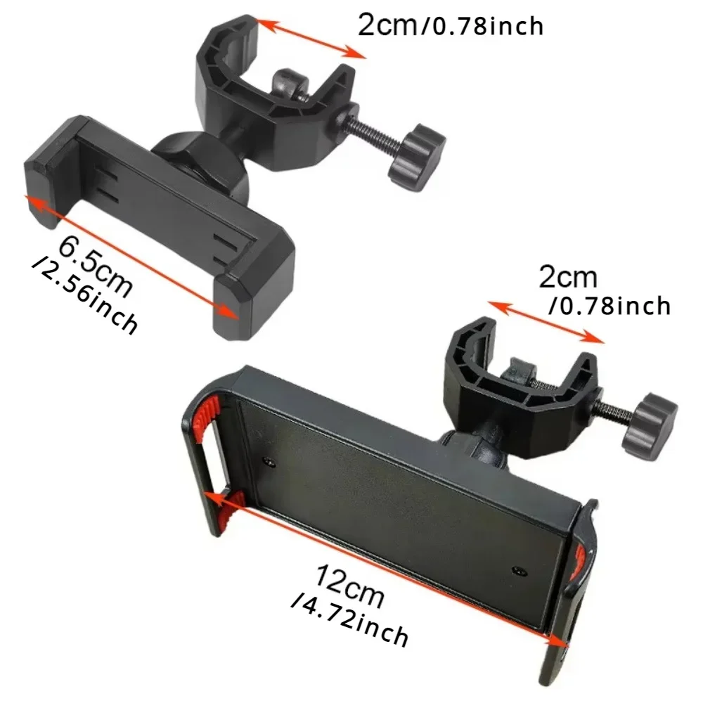 Universal Phone Holder with Microphone Stand 360 Degree Rotating for 6.5-18cm Smartphones Music Live Show Support Base