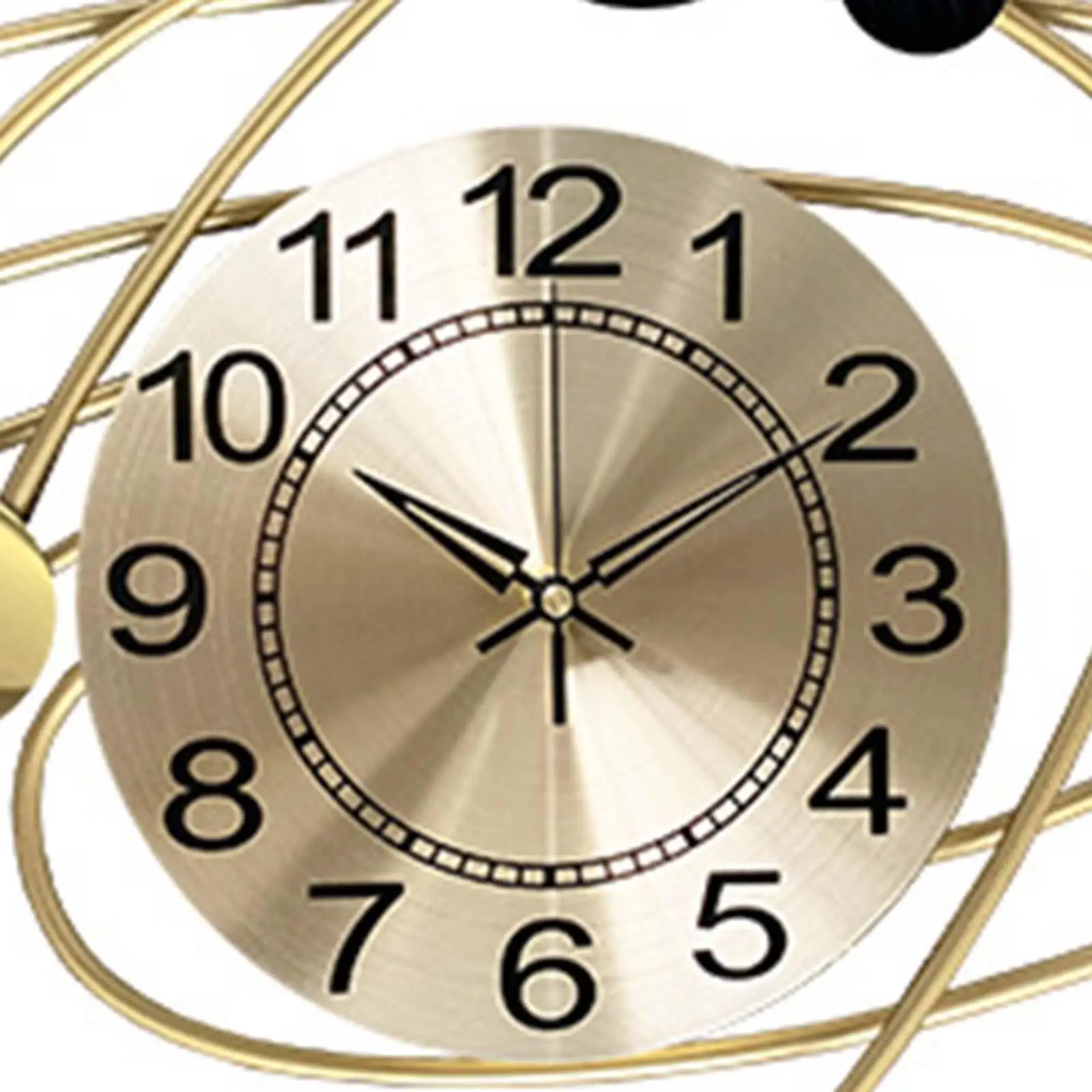 Fashion Wall Clock Mute Metal Line Atmosphere Iron Art for Dining Room Office Decoration