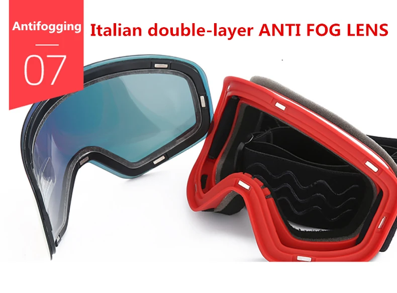 Ski Goggles Magnetic Double Layer Lens Magnet Skiing Anti-fog Snowboard Men Ski Glasses Eyewear Oculos Snowboard gafas de esqui 4
