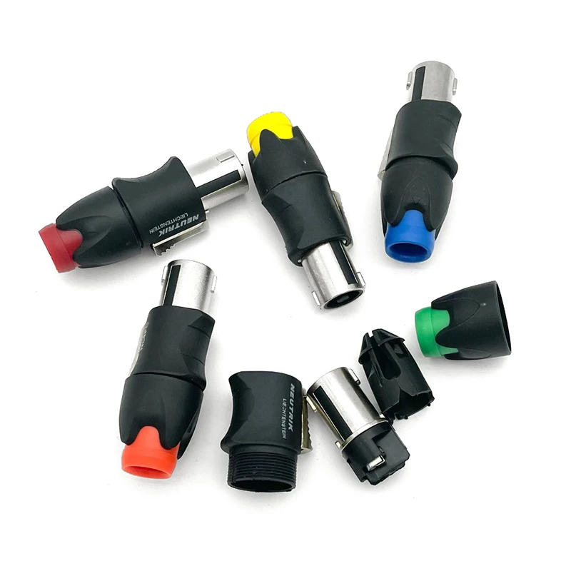 Metal 4 Pin Ohmic Audio Plug Connector Stage Speaker Wire Accessories Solder-free NL4FC