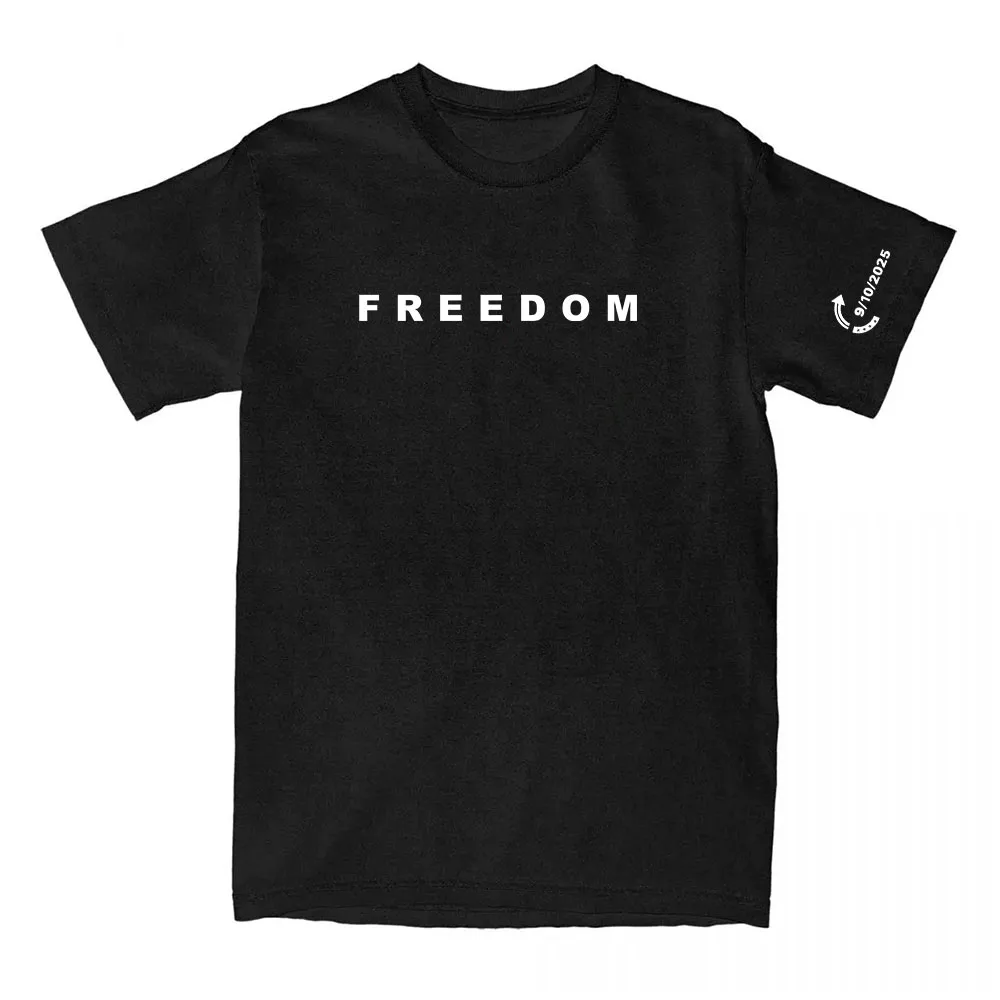 Freedom Tee Fashion American Charlie Kirk T-shirt Cotton Loose Women/Men Tshirts Casual O-neck Letter Printing Clothing Female view 2