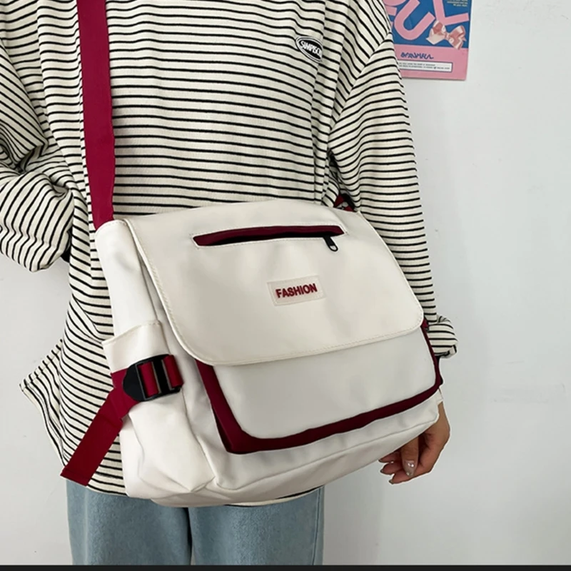 Large Capacity Crossbody Bag for Women Men Casual Shoulder Bag Student Book Bag