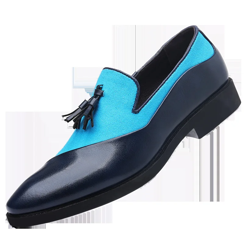 Spring & Autumn Pointed Toe Men Shoes Fashion PU Leather Shoes Dress Business Formal Casual Large Size 38-48
