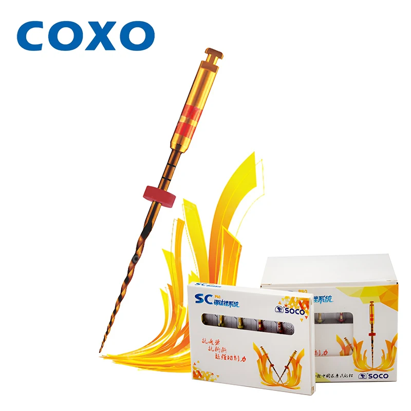 

COXO SOCO PRO Dental Heat Activation Rotary Root Canal Endodontic Files 6Pcs/Box Flexible Dentist Materials Nickel-Titanium File