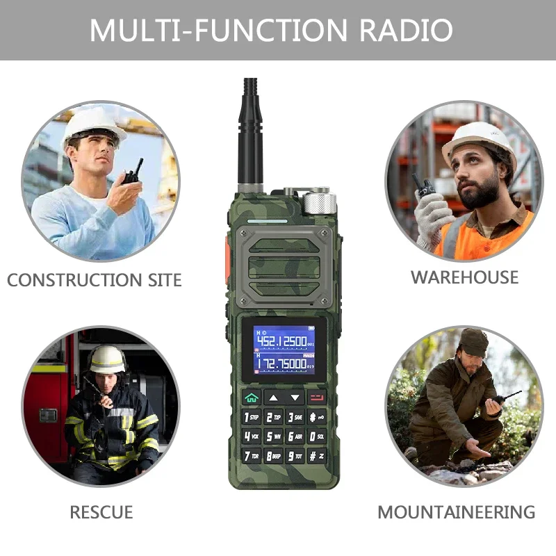 Baofeng UV-25M Walkie Talkie UV-25 10W 999CH Multi-band Amateur AM/FM Radio 10KM Frequency Copy NOAA USB-C Charger Ham Radio 6