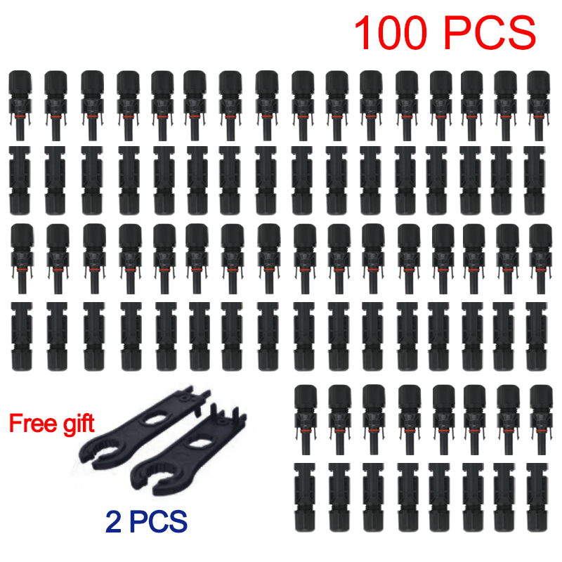 10/20/100pcs Solar Connectors 1000V 30ASolar Panel Branch PV Connectors Photovoltaic Connect solar MC4