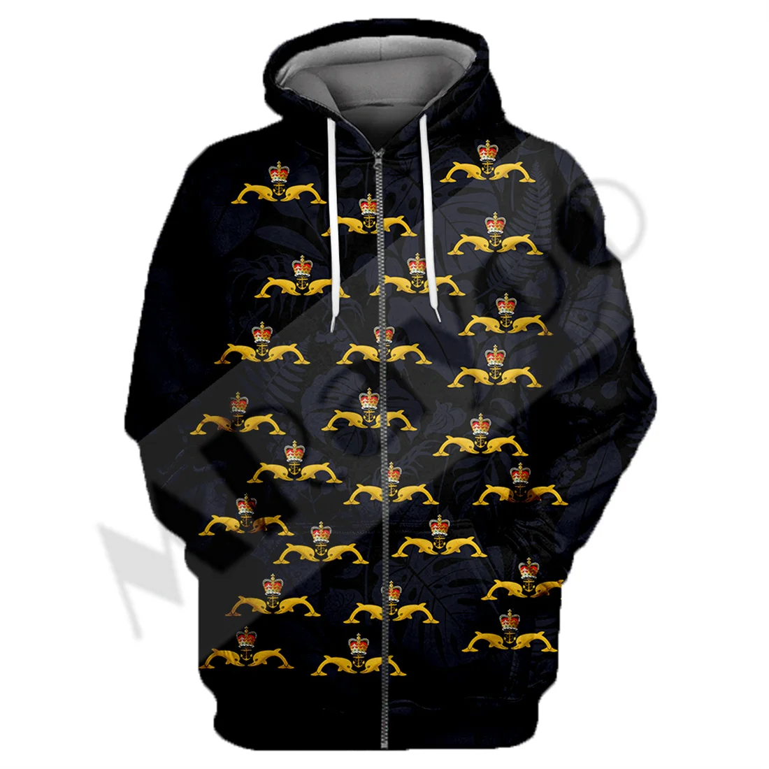 

Dolphin Imperial Crown 3D All Over Printed Full Body Men's Jacket Harajuku Hooded Unisex Casual Street Sweatshirt Hombre