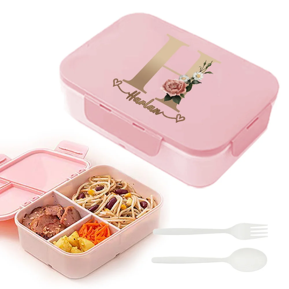 Personalized Leakproof Bento Box with Lid - DIY Portable Meal Holder & Travel Breakfast Organizer