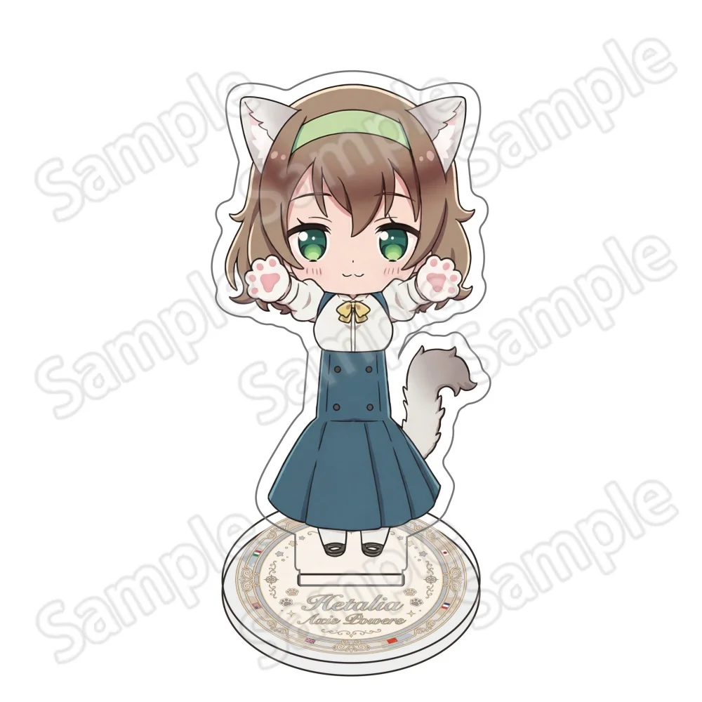 Hetalia: Axis Powers Cat Ear Chibi Acrylständer 10 cm | USA UK Frankreich Deutschland Italien Niedliche Anime-Figur Schreibtisch-Deko Fan-Geschenk – Detail 4