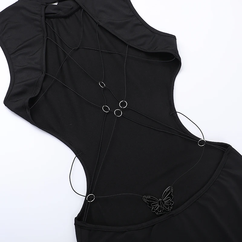 European And American Style Sexy Backless Bow Dress For Women 2024 Spring New Style Spicy Girl Long Dress 5