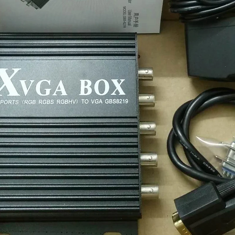 MOOL GBS-8219 산업용 비디오 컨버터 XVGA 박스 RGB-VGA RGBS-VGA 비디오 컨버터