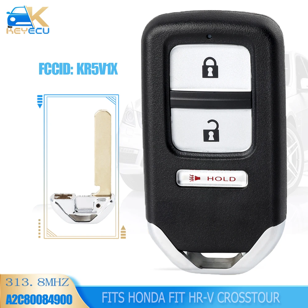 

KEYECU KR5V1X 313.8MHz D47 Smart Remote Control Car Key Fob for 2014 2015 2016 2017 Hondan HR-V Fit CROSSTOUR A2C80084900