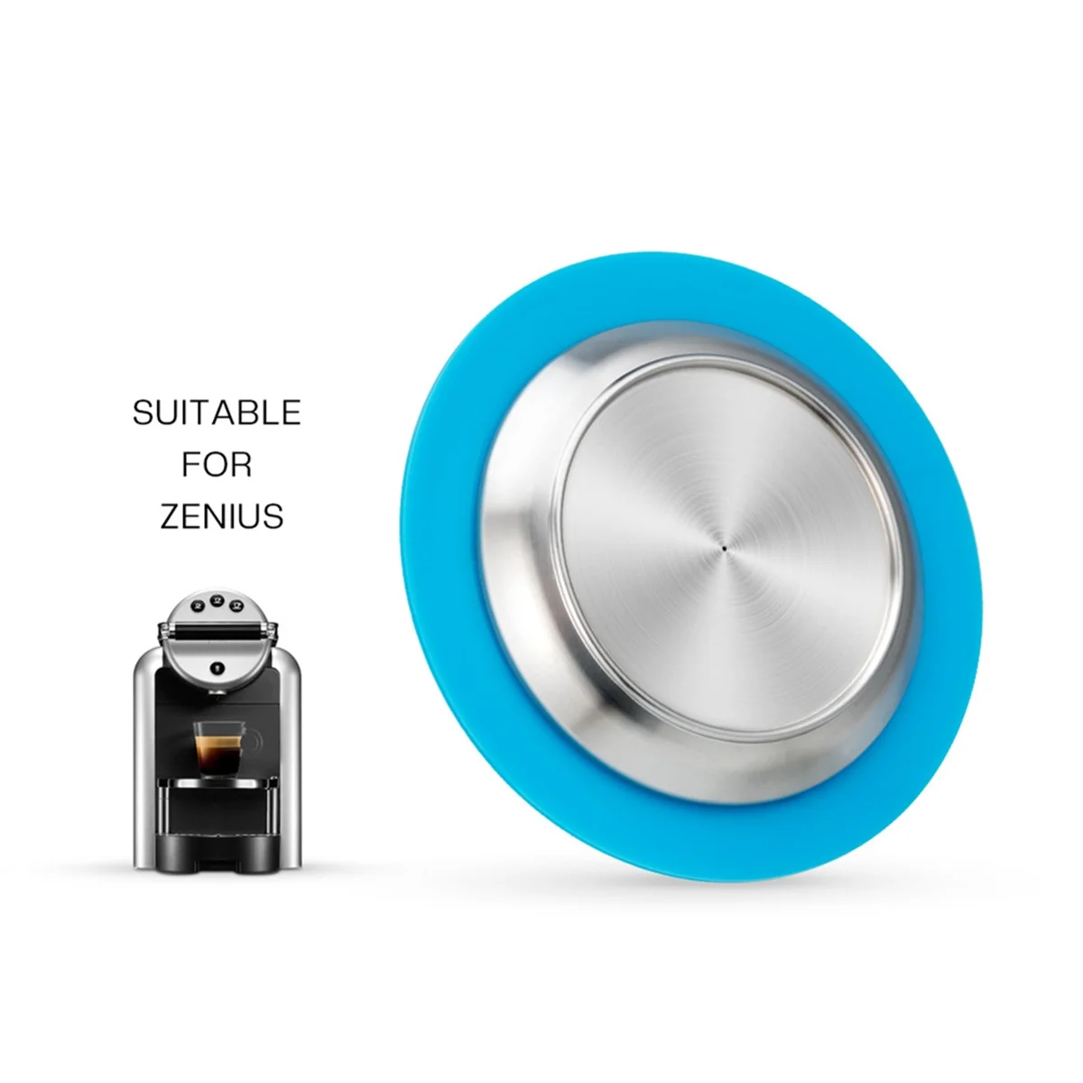 2 Pezzi Per Nespresso Zenius Coffee Filter Coperchio Per Capsule Di Caffè Riutilizzabile Caffè Espresso Crema Maker Barista Con Pennello + Cucchiaio