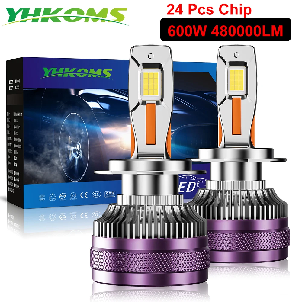 

YHKOMS Canbus H1 H7 H4 H11 9005 9006 LED Bulb Led Headlight CSP 8085 High Power 600W 480000LM 3 Copper Headlamp Fog Light 12V