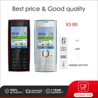 Original Unlocked x2-00 Loudspeaker Bluetooth Mobile Phone Russian Arabic Hebrew English Keyboard Made in Finland