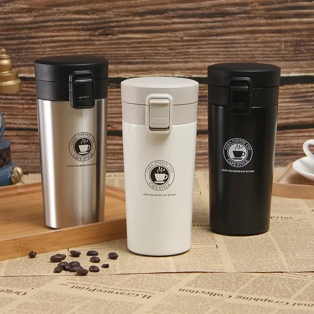 380ml Thermal Mug Double Wall 304 Stainless Steel Coffee Cup Tea Vacuum Flask Thermos Water Bottle Leak-proof Thermos Mug Coffee 2
