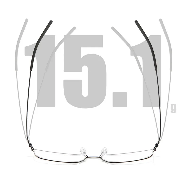 Dänemark Marke schrauben lose Brille Rahmen Männer Frauen quadratische Titan Rand Brillen ultraleichte dünne Brillen Brillen keine Schraube Gafas – Detail 5