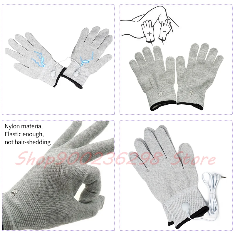 Electric Shock Nipple Clamps BDSM Bondage Labia Clip Clit/Penis Stimulator E-stim Massage Glove/Pad SM Roller Sex Toy For Couple 2