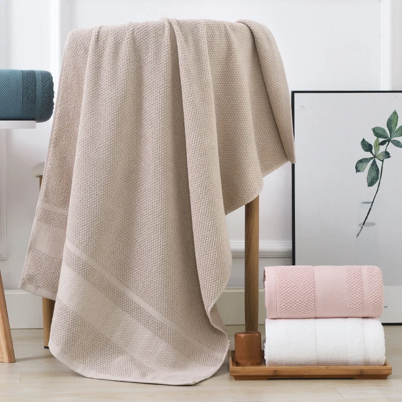 cotton bath towel absorbent adult bath towel pure color soft skin-friendly face wash hand