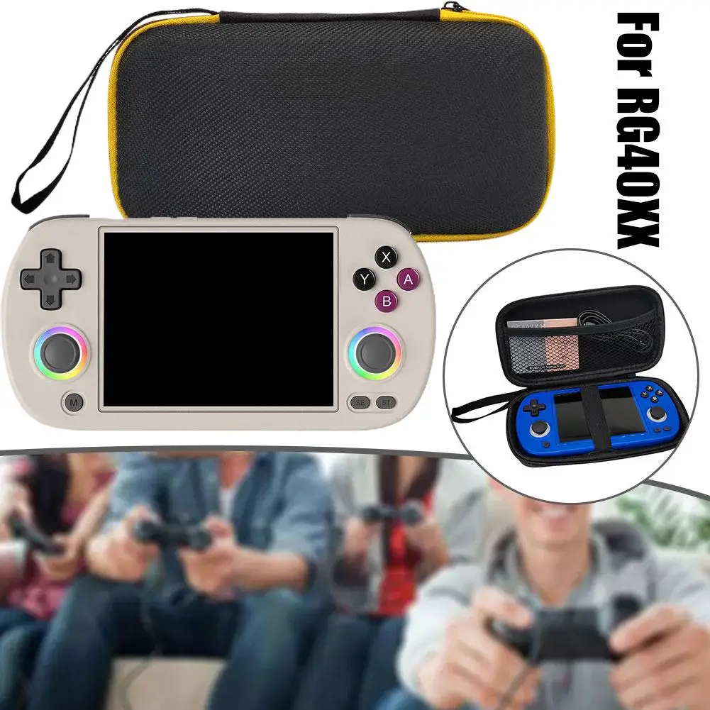 Étui Rigide QuazarPyon Pour Console Portable RG405M / RG40XX H / RG35XX H – Protection Anti-Choc, Range-Cartes Et Cordon – Sac De Transport Pratique