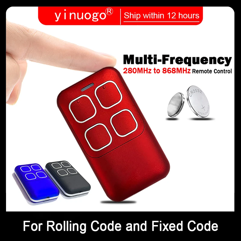 

MultiFrequency Variable Code Electric Gate Remote Control Garage Door Opener Command Handheld Transmitter Barrier Keychain Key