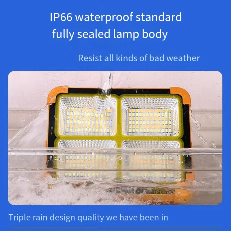 1000watt Portable Camping Tent Lamp USB Rechargeable LED Solar Flood Light Outdoor waterproof Work Repair Lighting
