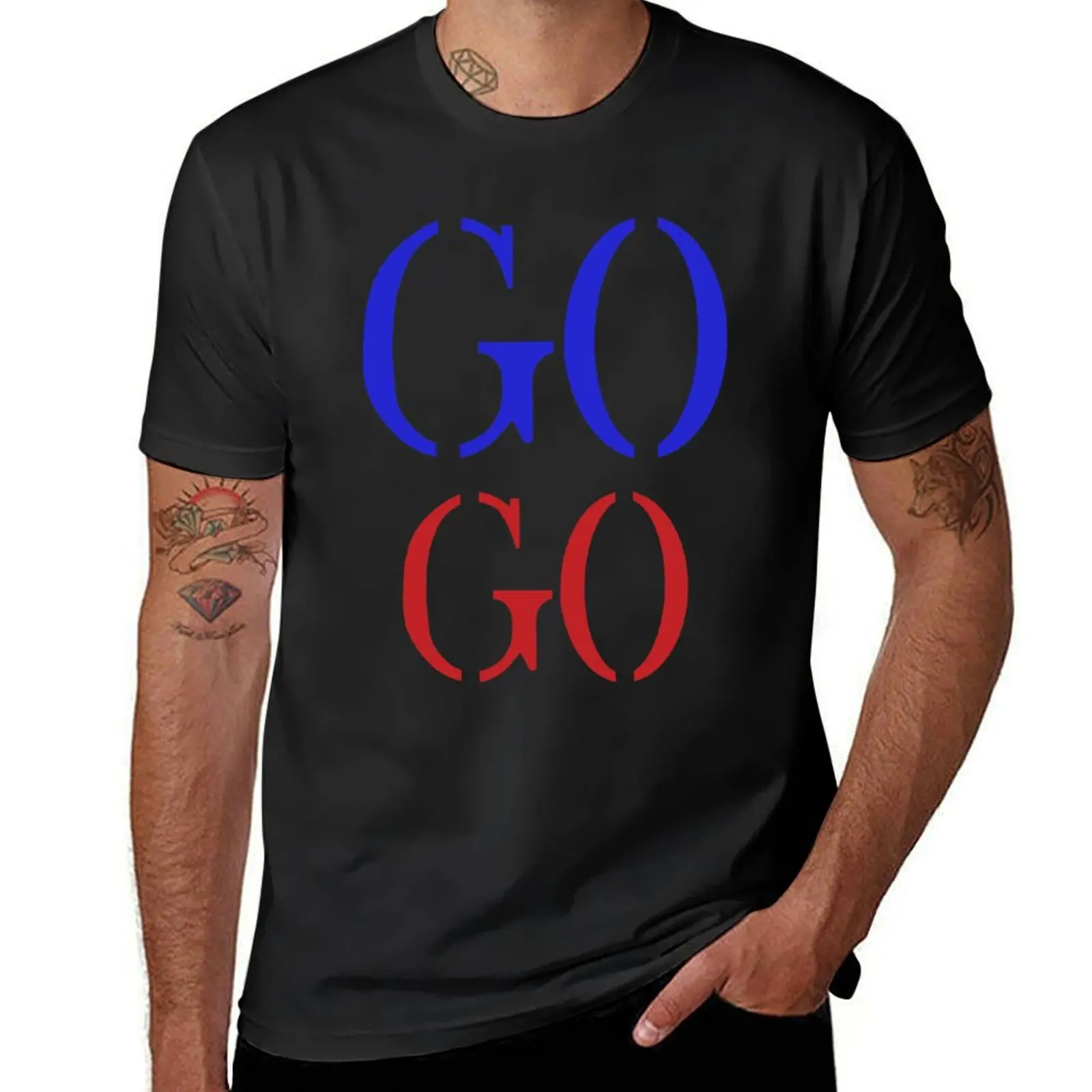 

Go Go T-Shirt blanks kawaii clothes boys whites Men's clothing