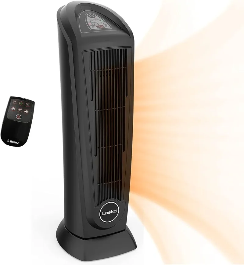 

Oscillating Digital Ceramic Tower Heater for Home with Adjustable Thermostat, Timer and Remote Control, 23 Inches
