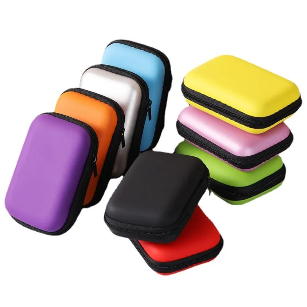 Storage Bag 7 colors Portable Card Storage Bag Data Cable Packing Cube Waterproof Headphone Storage Bag EVA Protective Case For Travel