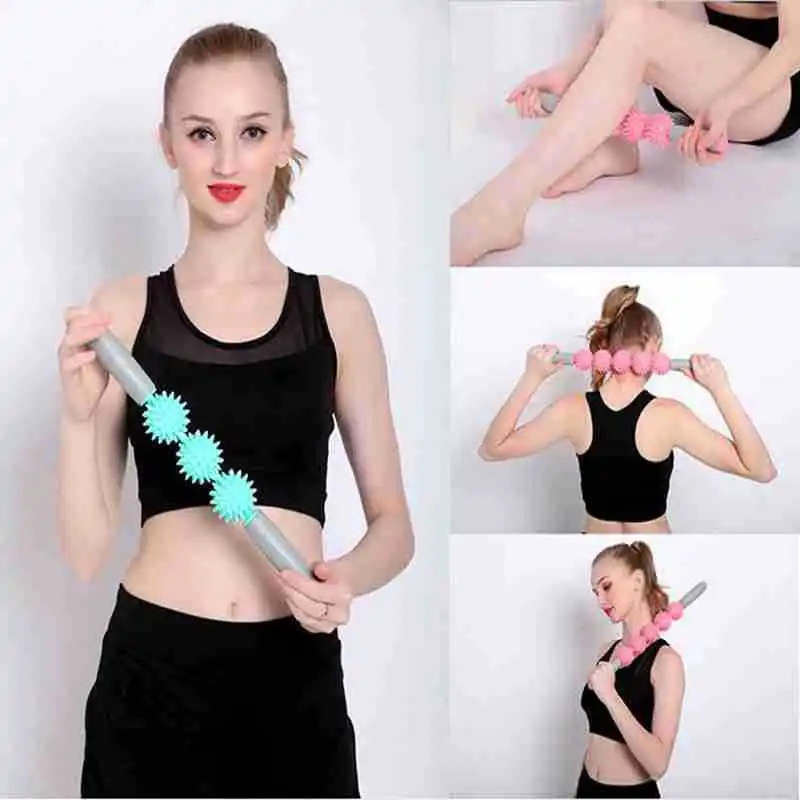 Massage Muscle Roller Anti Cellulite Massager Anti-Cellulite Trigger Point Stick Body Foot Face Leg Slimming Send random colors