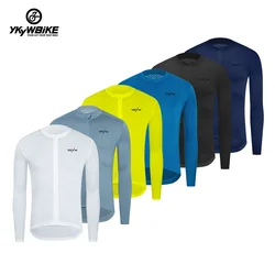 Ykywbike Autumn Bicycle Clothing Road Racing Bicycle Clothes Breathable Spring Bike Shirt Long Sleeve Mtb Cycling Jersey men