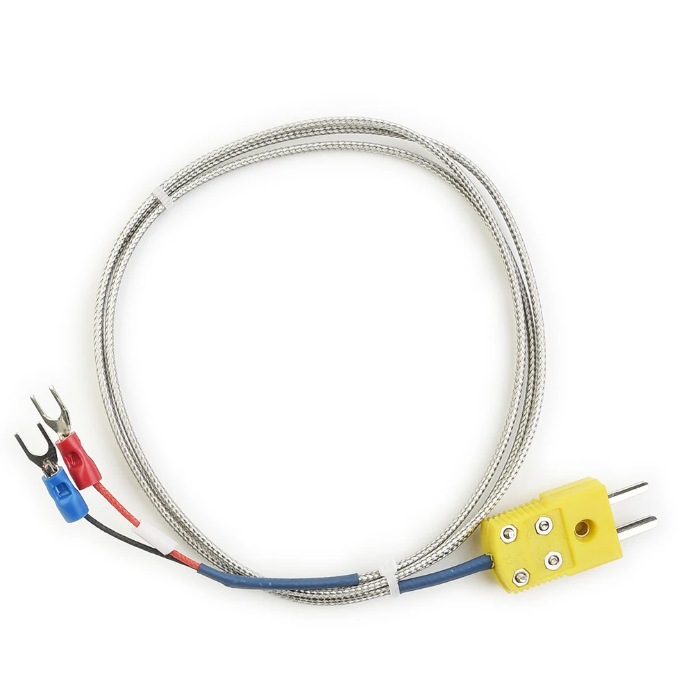 1 Set Universal K-Type Thermocouple Block Ceramic Kiln Probe 2372/1300 Degree F/C 11G High Temperature Controller Tools