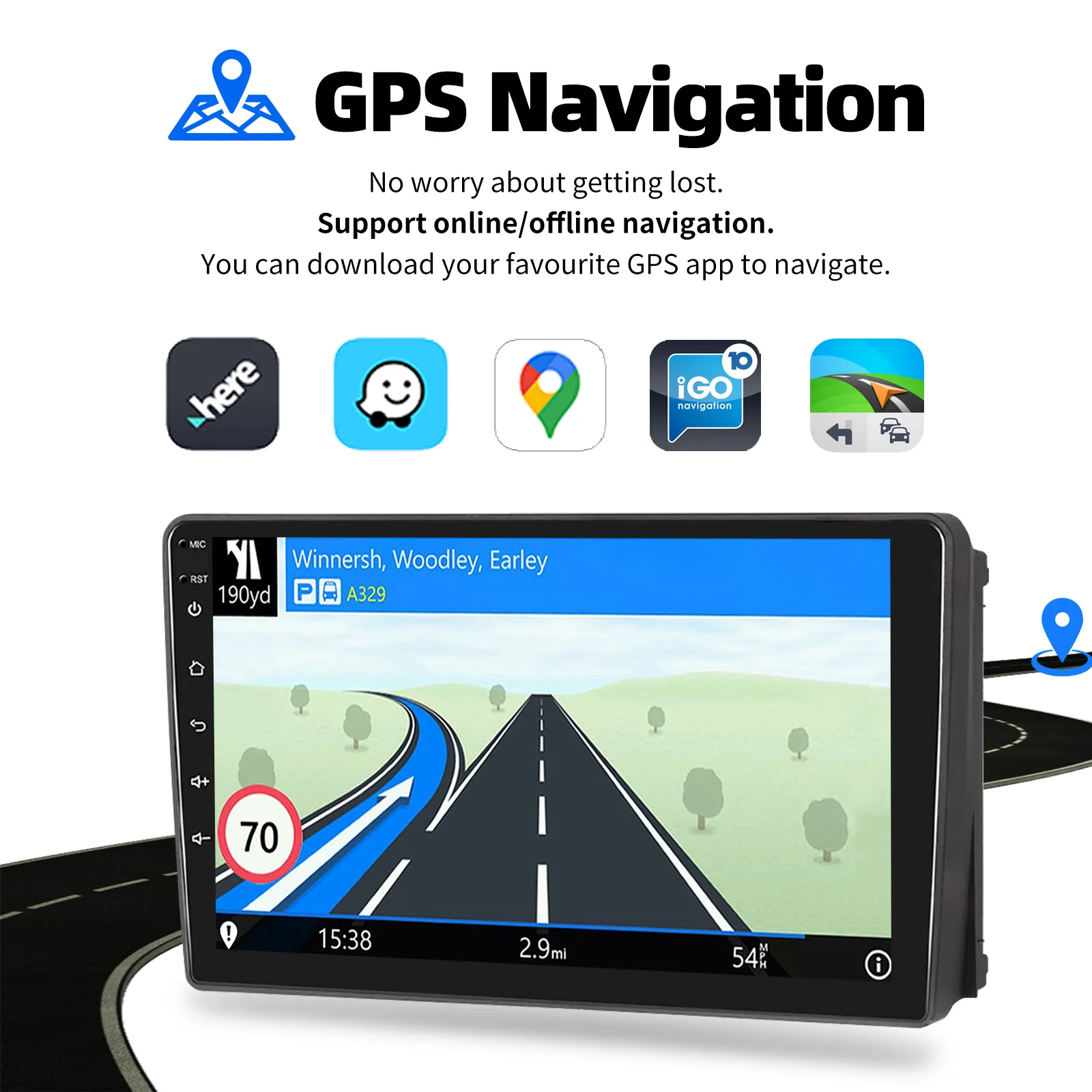 ESSGOO 9" Android 15 Kabelloses Carplay 32G/64G Für Ford FOCUS MK2 Transit MK7 Autoradio GPS Navi FM BT RDS SWC WiFi Mirror Link – Detail 16