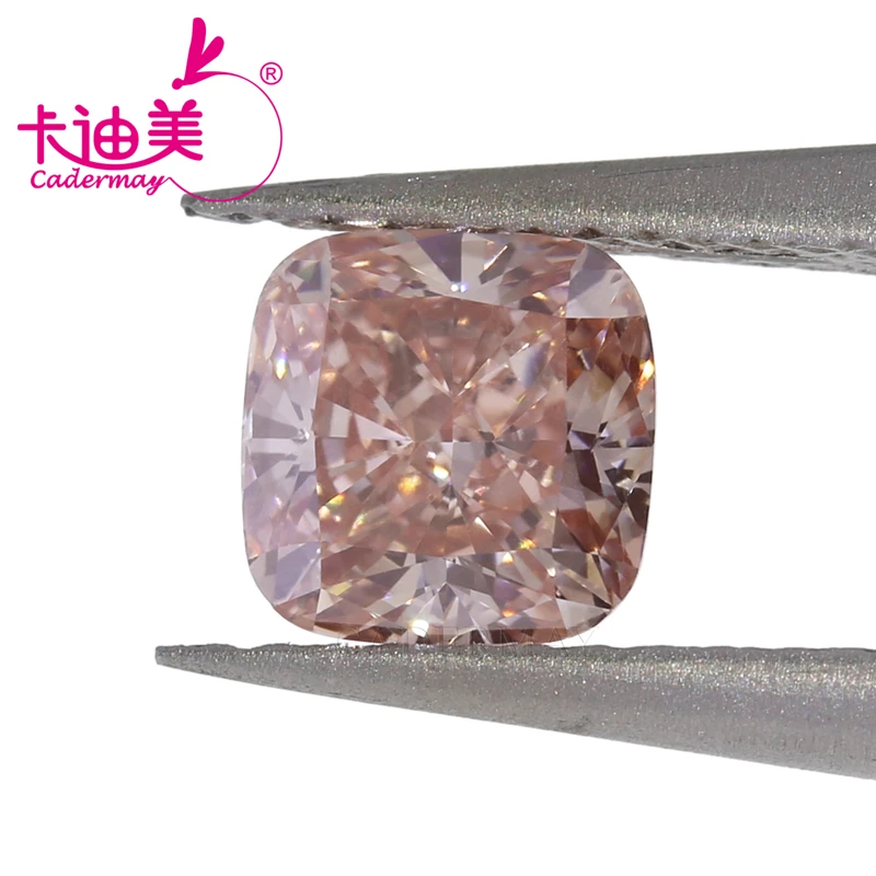 

CADERMAY Cushion Shape EX Cut Fancy Brownish Color VVS1 Clarity 1.356CT CVD Lab Grown Diamond Loose Stone For Jewelry Making