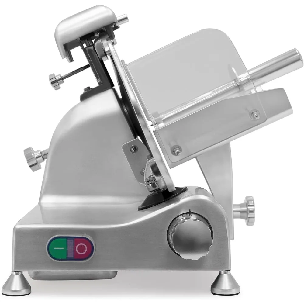 Metal Collection MS-10DT Commercial 320W 10-Inch Meat Slicer Anodized Aluminum Base with Teflon Blade 2