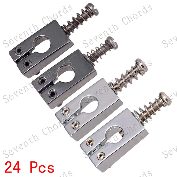 

24 Pcs Bridge String Saddles for Electric Guitar Replacement Parts
