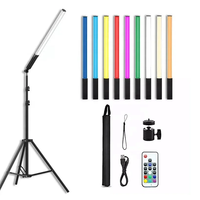 

RGB Colorful Live Led Rechargeable Flash Fill Lighting Portable Handheld Light Wand Stick Photography Video Tube Light Stick