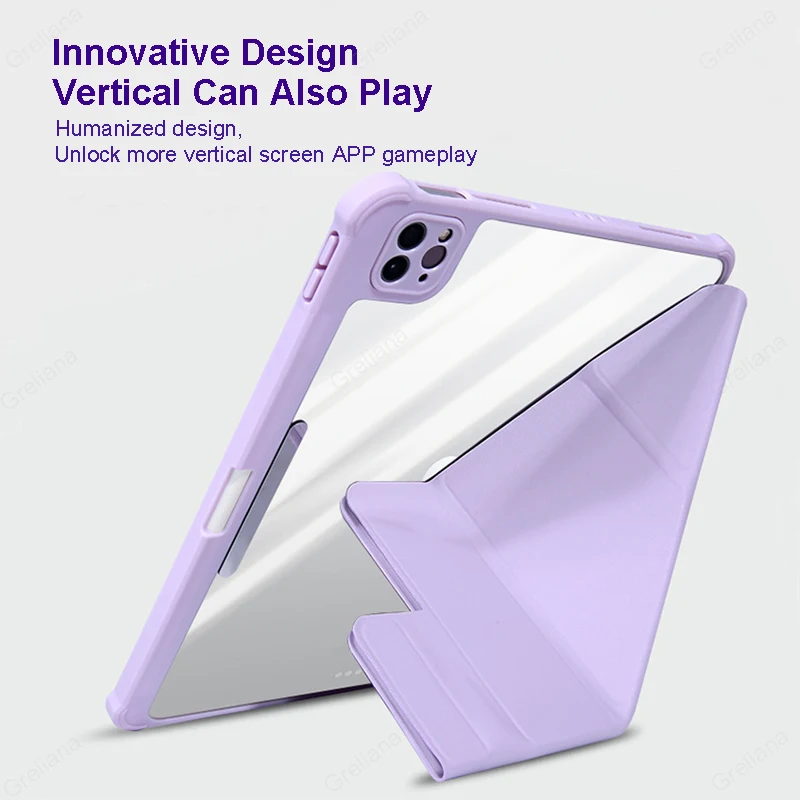 Stylish Y-Fold iPad Case with Pencil Holder
