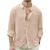 Men's Casual Linen Shirts Premium Loose Single-Chest for Everyday Wear